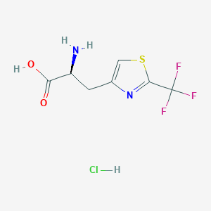 molecular formula C7H8ClF3N2O2S B15307408 (2S)-2-amino-3-[2-(trifluoromethyl)-1,3-thiazol-4-yl]propanoic acid hydrochloride 