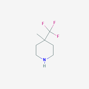 molecular formula C7H12F3N B1530743 4-Methyl-4-(trifluoromethyl)piperidine CAS No. 1526572-40-6