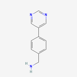 (4-(Pyrimidin-5-yl)phenyl)methanamine