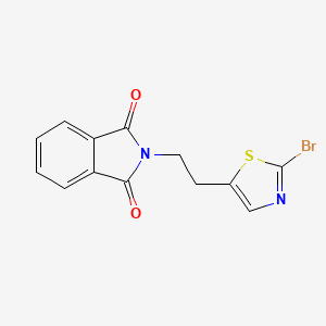 molecular formula C13H9BrN2O2S B15307486 2-[2-(2-bromo-1,3-thiazol-5-yl)ethyl]-2,3-dihydro-1H-isoindole-1,3-dione 