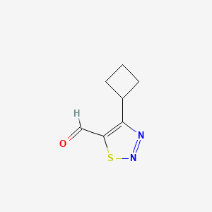 molecular formula C7H8N2OS B15307493 4-Cyclobutyl-1,2,3-thiadiazole-5-carbaldehyde 