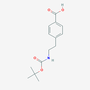 molecular formula C14H19NO4 B153075 4-(2-((tert-Butoxycarbonyl)amino)ethyl)benzoic acid CAS No. 132690-91-6