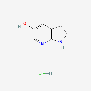 molecular formula C7H9ClN2O B15307522 1H,2H,3H-pyrrolo[2,3-b]pyridin-5-olhydrochloride 