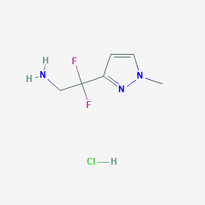 2,2-difluoro-2-(1-methyl-1H-pyrazol-3-yl)ethan-1-amine hydrochloride