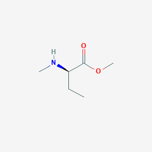 molecular formula C6H13NO2 B15307578 methyl (2R)-2-(methylamino)butanoate 