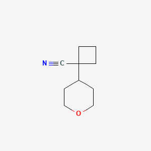 molecular formula C10H15NO B1530758 1-(Oxan-4-yl)cyclobutane-1-carbonitrile CAS No. 1432493-07-6