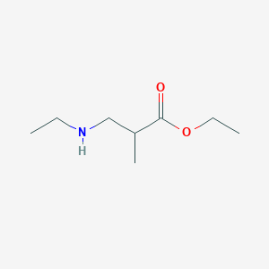 molecular formula C8H17NO2 B15307584 Ethyl 3-(ethylamino)-2-methylpropanoate 