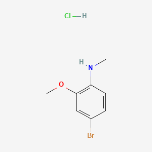 molecular formula C8H11BrClNO B15307631 4-bromo-2-methoxy-N-methylanilinehydrochloride 