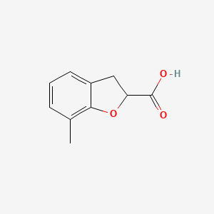 molecular formula C10H10O3 B1530764 7-Methyl-2,3-dihydrobenzofuran-2-carboxylic acid CAS No. 17359-46-5