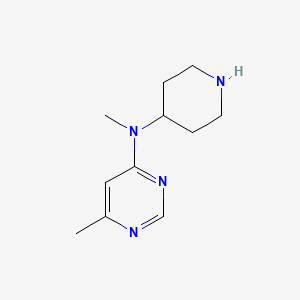 molecular formula C11H18N4 B1530768 N,6-二甲基-N-(哌啶-4-基)嘧啶-4-胺 CAS No. 1553946-59-0