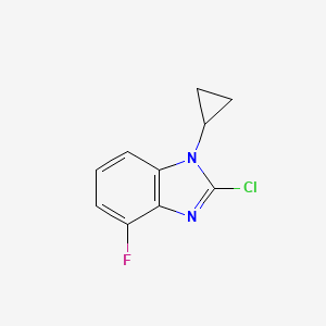 molecular formula C10H8ClFN2 B1530770 2-氯-1-环丙基-4-氟-1H-苯并[d]咪唑 CAS No. 1545213-54-4