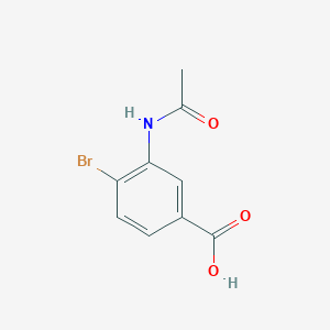 molecular formula C9H8BrNO3 B15307709 4-Bromo-3-acetamidobenzoic acid 