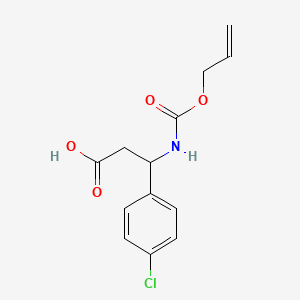 molecular formula C13H14ClNO4 B15307713 3-(((Allyloxy)carbonyl)amino)-3-(4-chlorophenyl)propanoic acid 