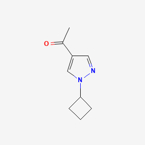 molecular formula C9H12N2O B1530772 1-(1-环丁基-1H-吡唑-4-基)乙酮 CAS No. 1557884-85-1