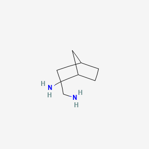 molecular formula C8H16N2 B15307735 2-(Aminomethyl)bicyclo[2.2.1]heptan-2-amine 