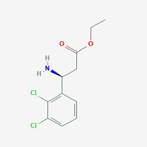 molecular formula C11H13Cl2NO2 B15307751 ethyl (3S)-3-amino-3-(2,3-dichlorophenyl)propanoate 