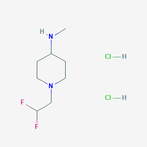 molecular formula C8H18Cl2F2N2 B15307755 1-(2,2-difluoroethyl)-N-methylpiperidin-4-amine dihydrochloride 