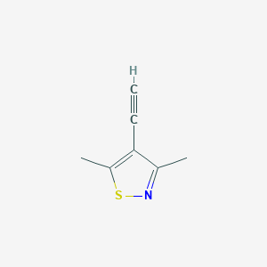 molecular formula C7H7NS B15307771 4-Ethynyl-3,5-dimethyl-1,2-thiazole 