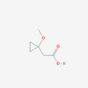 molecular formula C6H10O3 B1530778 2-(1-甲氧基环丙基)乙酸 CAS No. 1546448-89-8