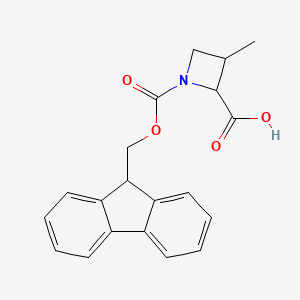 molecular formula C20H19NO4 B15307845 1-{[(9H-fluoren-9-yl)methoxy]carbonyl}-3-methylazetidine-2-carboxylic acid 