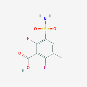 2,6-Difluoro-3-methyl-5-sulfamoylbenzoicacid