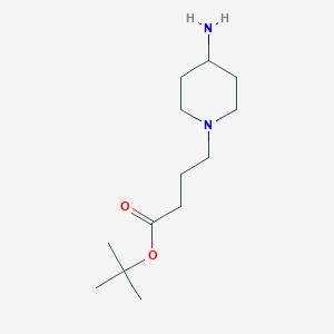 molecular formula C13H26N2O2 B15307882 Tert-butyl 4-(4-aminopiperidin-1-yl)butanoate 