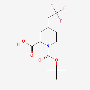 1-[(Tert-butoxy)carbonyl]-4-(2,2,2-trifluoroethyl)piperidine-2-carboxylicacid