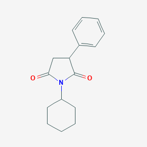 molecular formula C16H19NO2 B153079 2,5-Pyrrolidinedione, 1-cyclohexyl-3-phenyl- CAS No. 139477-41-1