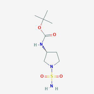 molecular formula C9H19N3O4S B15307928 tert-Butyl [(3R)-1-(aminosulfonyl)pyrrolidin-3-yl]carbamate 