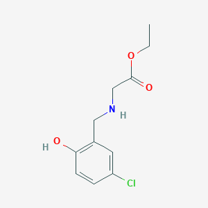 molecular formula C11H14ClNO3 B15307937 Ethyl (5-chloro-2-hydroxybenzyl)glycinate 