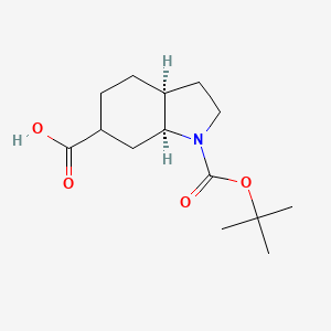 rac-(3aR,7aR)-1-[(tert-butoxy)carbonyl]-octahydro-1H-indole-6-carboxylic acid, cis