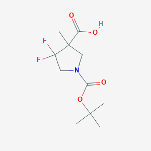 1-[(Tert-butoxy)carbonyl]-4,4-difluoro-3-methylpyrrolidine-3-carboxylic acid