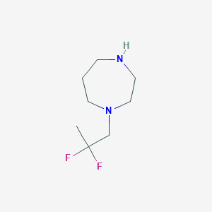 molecular formula C8H16F2N2 B1530796 1-(2,2-二氟-丙基)-[1,4]二氮杂环戊烷 CAS No. 1782306-19-7