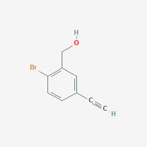 molecular formula C9H7BrO B15307970 (2-Bromo-5-ethynylphenyl)methanol 