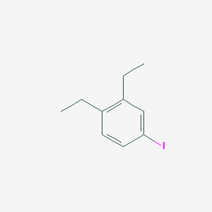 molecular formula C10H13I B15307993 1,2-Diethyl-4-iodobenzene 