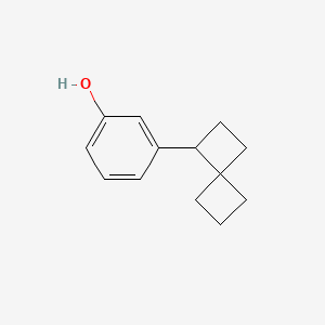 molecular formula C13H16O B15308012 3-{Spiro[3.3]heptan-1-yl}phenol 