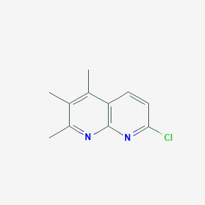 molecular formula C11H11ClN2 B1530803 2-氯-5,6,7-三甲基-1,8-萘啶 CAS No. 1134925-06-6