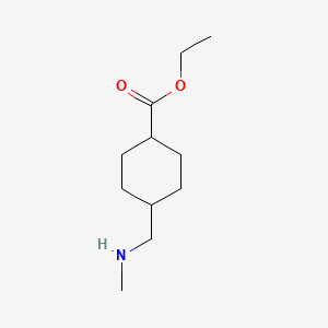 molecular formula C11H21NO2 B15308071 Ethyl 4-(methylaminomethyl)cyclohexane-1-carboxylate 