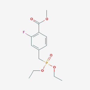 B1530809 Benzoic acid, 4-[(diethoxyphosphinyl)methyl]-2-fluoro-, methyl ester CAS No. 410529-85-0