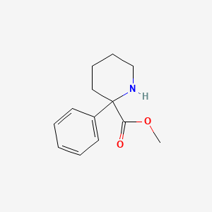 molecular formula C13H17NO2 B15308112 Methyl 2-phenylpiperidine-2-carboxylate 