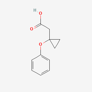 molecular formula C11H12O3 B15308114 2-(1-Phenoxycyclopropyl)acetic acid 