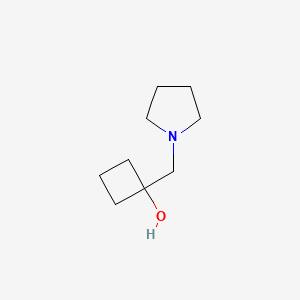 B1530812 1-[(Pyrrolidin-1-yl)methyl]cyclobutan-1-ol CAS No. 1600125-71-0