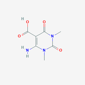 molecular formula C7H9N3O4 B15308124 6-Amino-1,3-dimethyl-2,4-dioxo-1,2,3,4-tetrahydropyrimidine-5-carboxylic acid CAS No. 773870-74-9