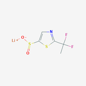 molecular formula C5H4F2LiNO2S2 B15308146 Lithium(1+) 2-(1,1-difluoroethyl)-1,3-thiazole-5-sulfinate 