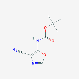 molecular formula C9H11N3O3 B15308179 tert-Butyl (4-cyanooxazol-5-yl)carbamate 