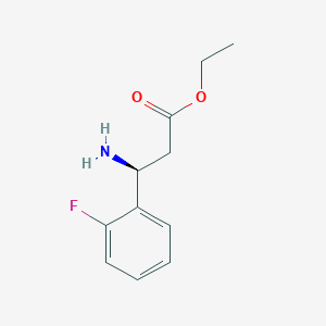 ethyl (3S)-3-amino-3-(2-fluorophenyl)propanoate