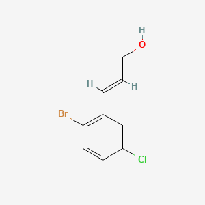 molecular formula C9H8BrClO B15308226 3-(2-Bromo-5-chlorophenyl)prop-2-en-1-ol 