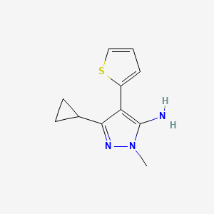 3-Cyclopropyl-1-methyl-4-(thiophen-2-yl)-1h-pyrazol-5-amine