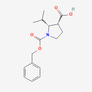 (2R,3R)-1-phenylmethoxycarbonyl-2-propan-2-ylpyrrolidine-3-carboxylic acid