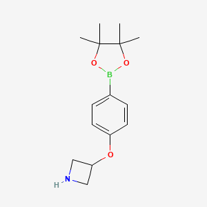 3-[4-(Tetramethyl-1,3,2-dioxaborolan-2-yl)phenoxy]azetidine